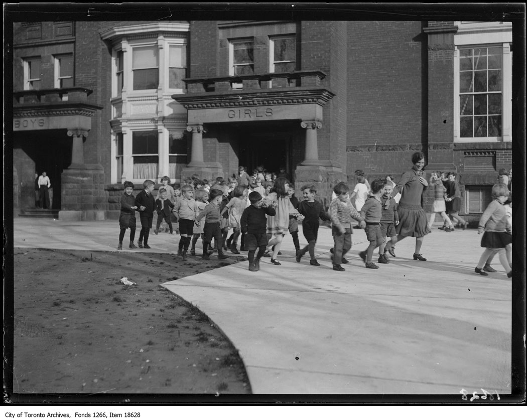 1929 - Fire-drill, Queen Alexandra School, Broadview Avenue - Toronto ...