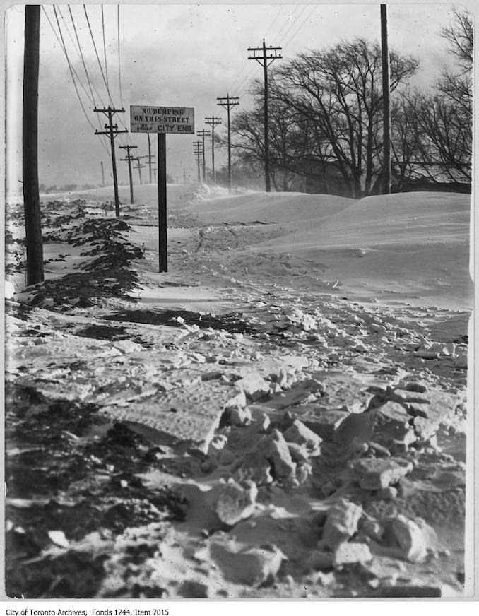 Toronto Winter Photographs Cherry Street south. - 1908