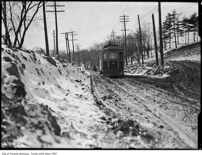 Toronto Winter Photographs Davenport Road, west of Bathurst Street. - 1908