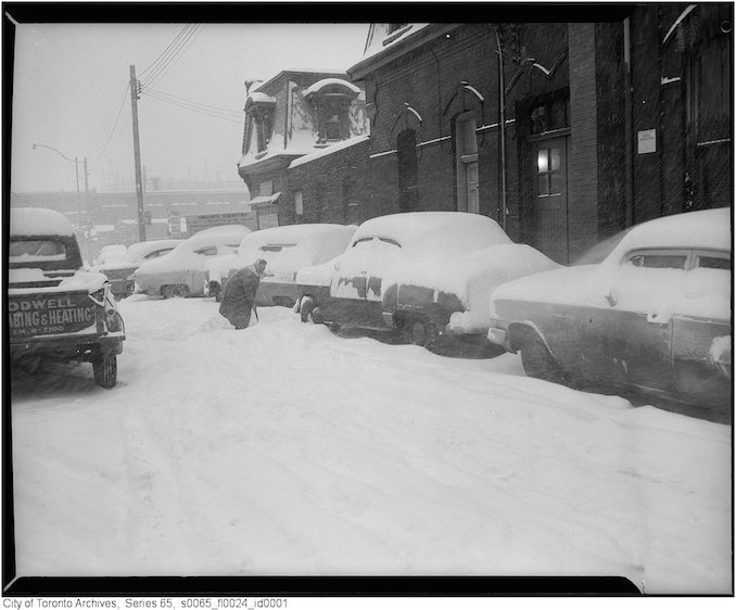 King Street West at John Street - January 26, 1961