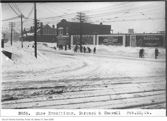 Snow conditions, Gerrard and Coxwell