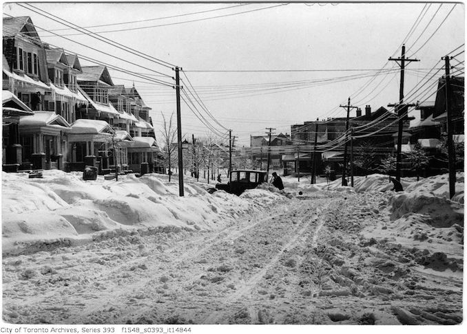 Toronto Winter Photographs Sunnyside Avenue after ice storm 1918