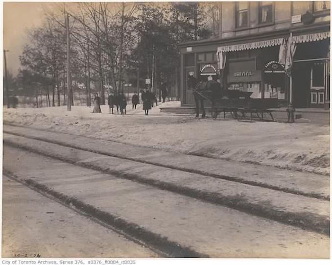 Toronto Winter Photographs Queen Street west of Lee Avenue – February 20, 1904