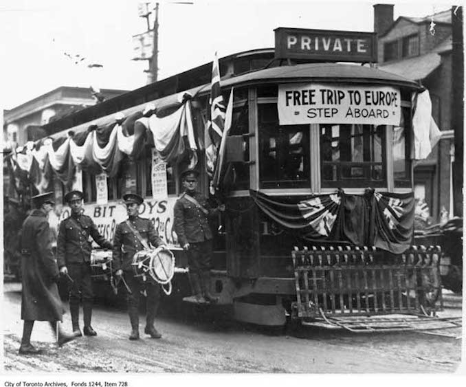 Recruiting streetcar 1915