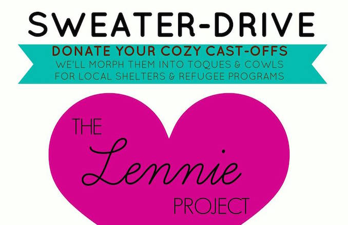 the lennie project to donate warm clothing in Toronto