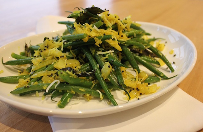 French Beans with Coconut and Fresh Turmeric