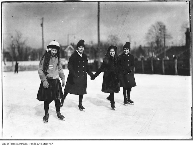 Four children skating. - [between 1910 and 1912]