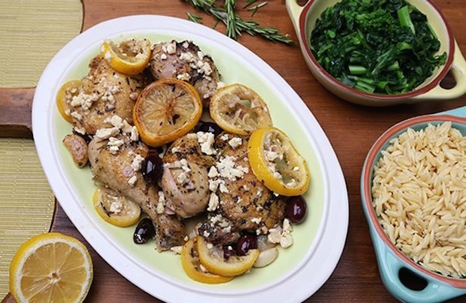 Roasted Mediterranean Chicken with Feta and Olives