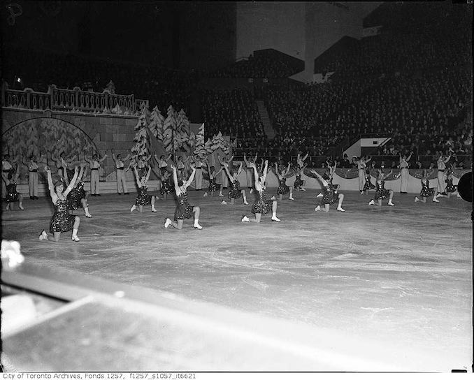 Sonia Henie and Co. ice show, with Toronto's Stewart Reburns, Maple Leaf Gardens