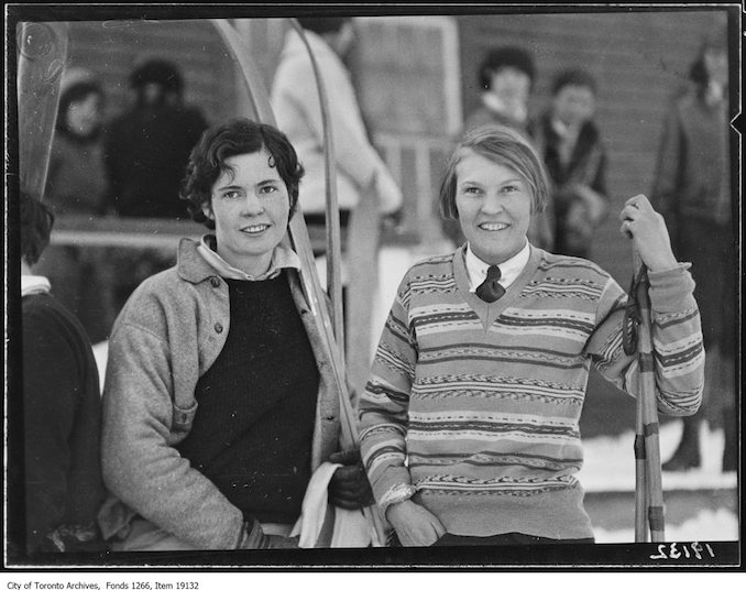 Toronto Ski Club, Florrie Walker and Mary Sitwell - January 26, 1930 - vintage skiing photographs