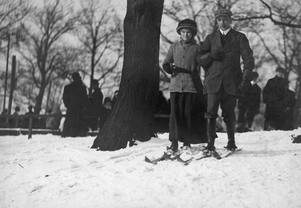 Skiers in High Park. - [1911?]