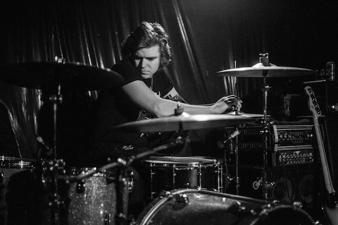 Liam Jaeger - Drummer of The Cola Heads - Bovine Sex Club - January 2016 - Photo by Joel Levy