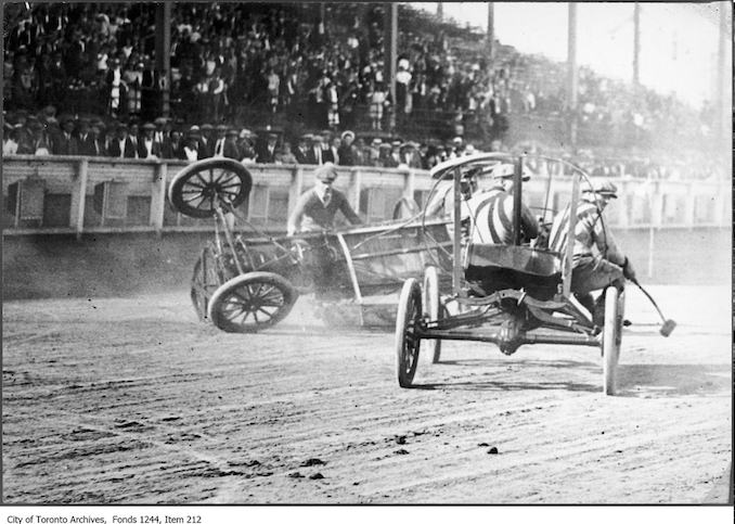 Automobile polo at CNE stadium. - [between 1913 and 1919]