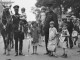 CNE, Kids Day, mounted officer and foot constable with lost kids. - August 27, 1929