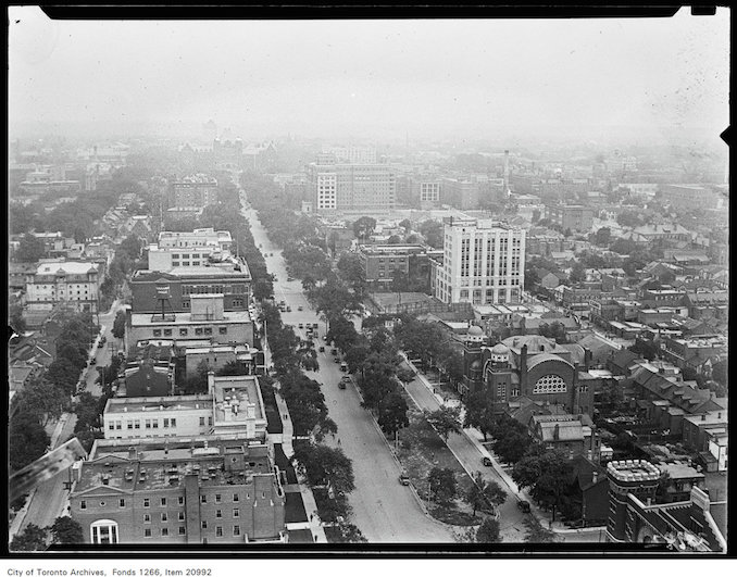 Canada Life Building, University Avenue from 16th floor, [ca. 1930]