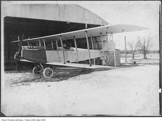 Curtiss Jenny JN-4 airplane, Long Branch. - January, 1917 - photograph of an airplane made by Can. Aeroplanes Ltd.