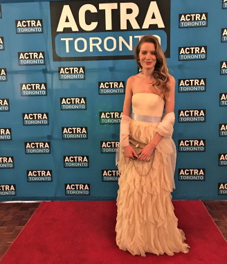 Clara Pasieka at the ACTRA Toronto Awards, 2016. Photo credit: Sonya Davidson