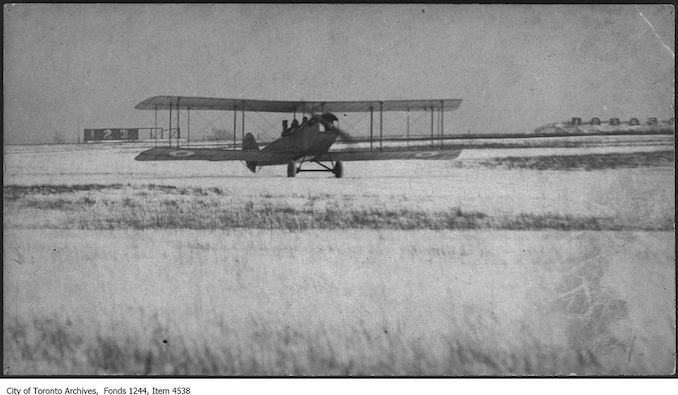 Jenny JN4 airplane. - [ca. 1916] - photograph taken at either Long Branch or Leaside.