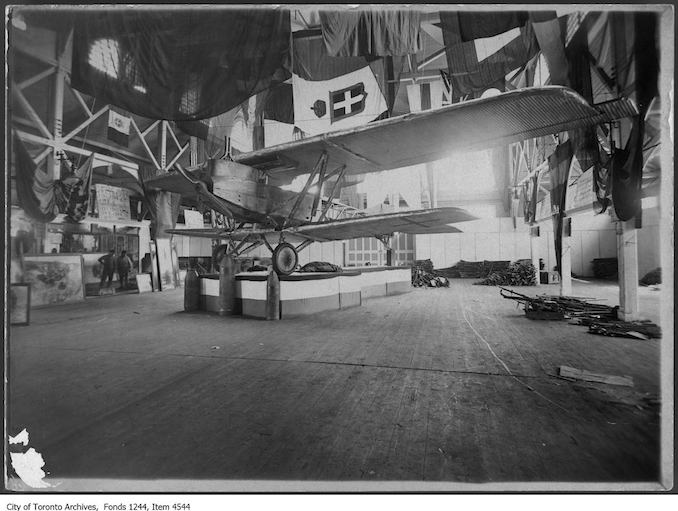 Junkens J.I. airplane at CNE. - 1919 - photograph. The plane is now in the National Aviation Museum, Ottawa.