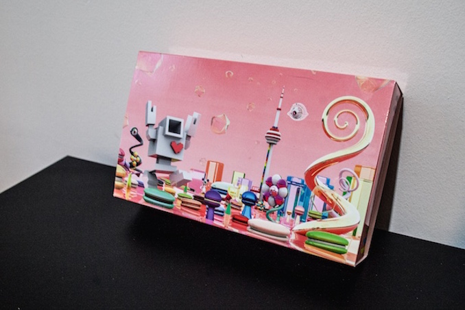 Lovebot, a sculpture by Mathew Del Degan – Arta Gallery in Toronto  Distillery