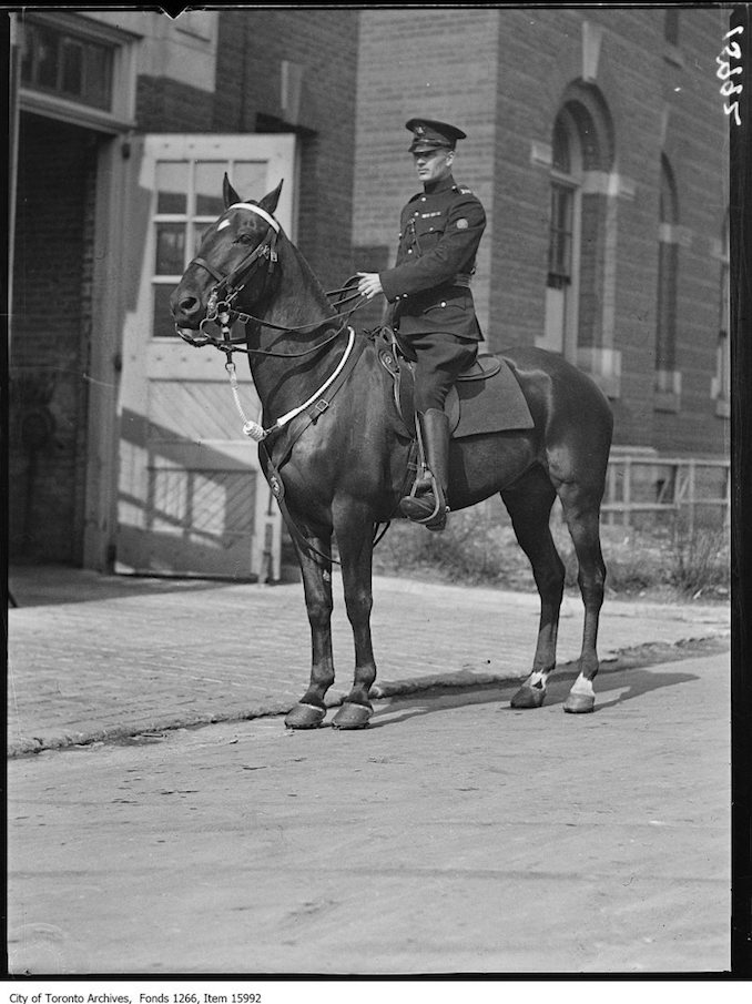 Police Constable Cooper (198), mounted, new uniform. - March 27, 1929