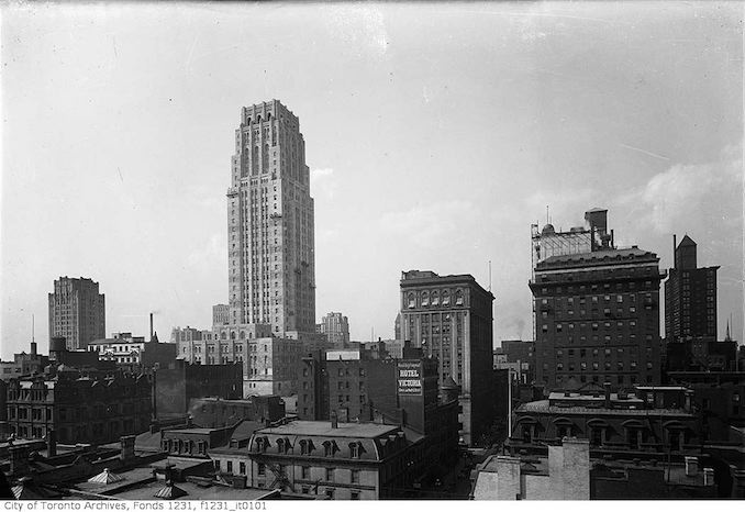 Toronto aerial view north side from Board of Trade building 1930