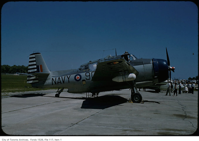 View of the Avenger plane at Malton airport - June 9, 1957