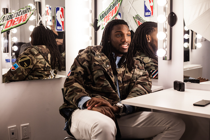 Kenneth Faried at NBA Mountain Dew Event by Joel Levy for Toronto NBA All-Star weekend