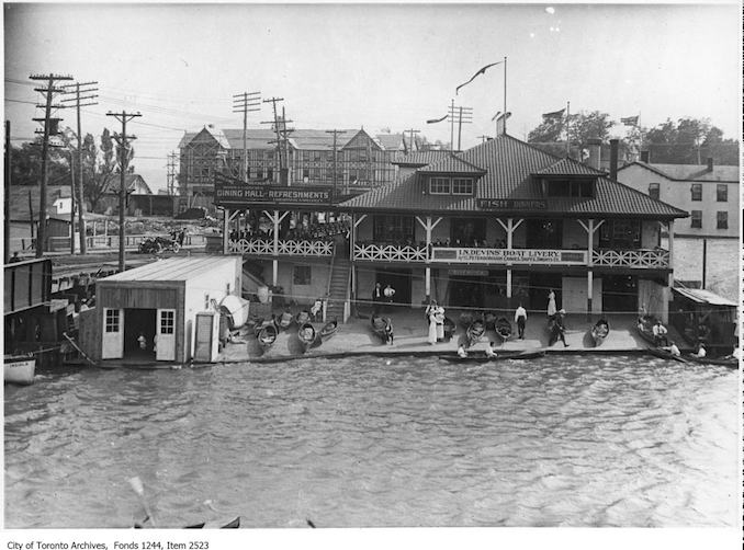 Boat livery and restaurant, Humber River . - 1910 Vintage Restaurant Photographs