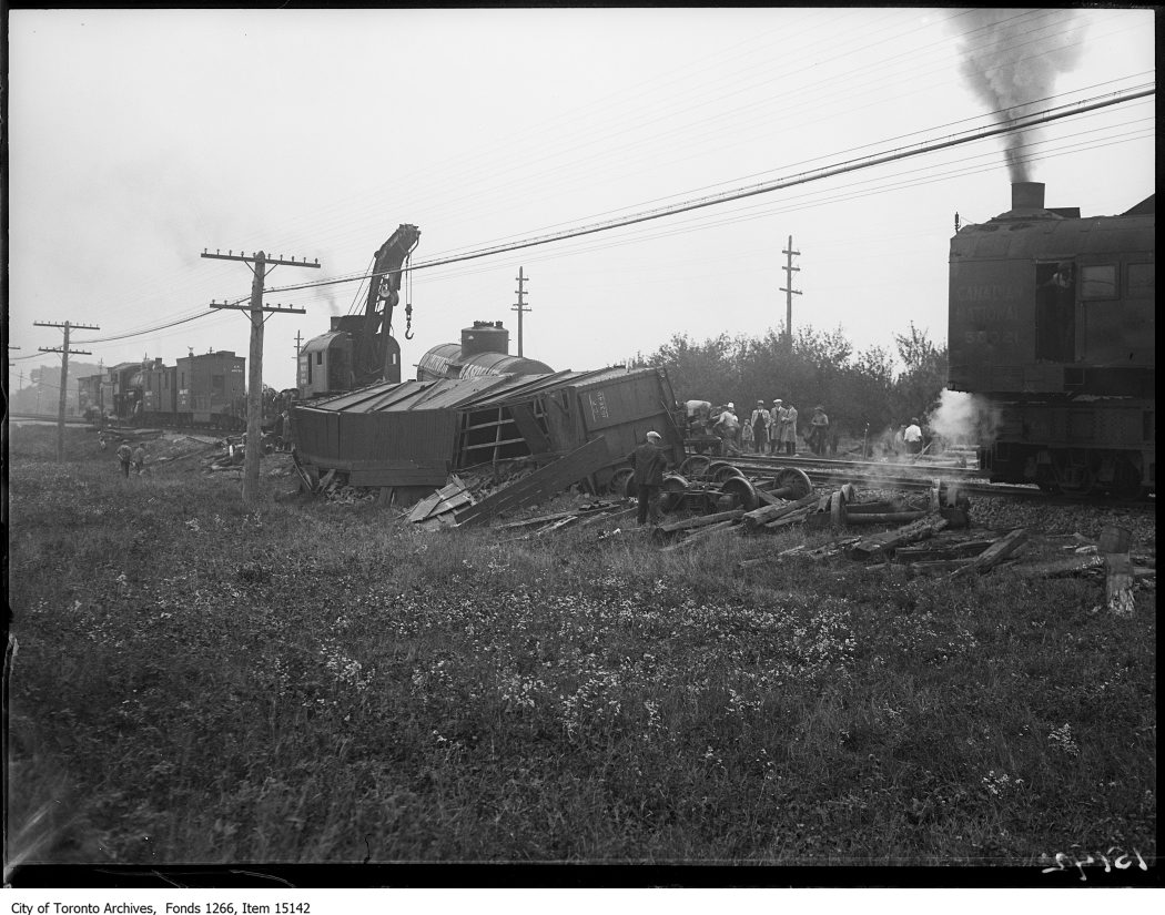 Aldershot train wreck, general view of wreck. - October 4, 1928