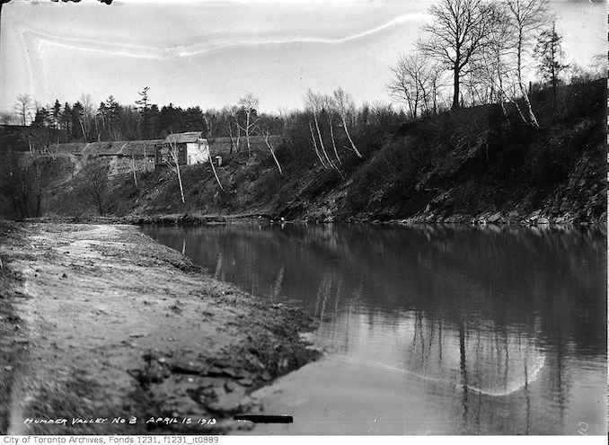 April 15, 1913 - Humber Valley looking to Gough's Restaurant on old Bloor Street West - Vintage Restaurant Photographs