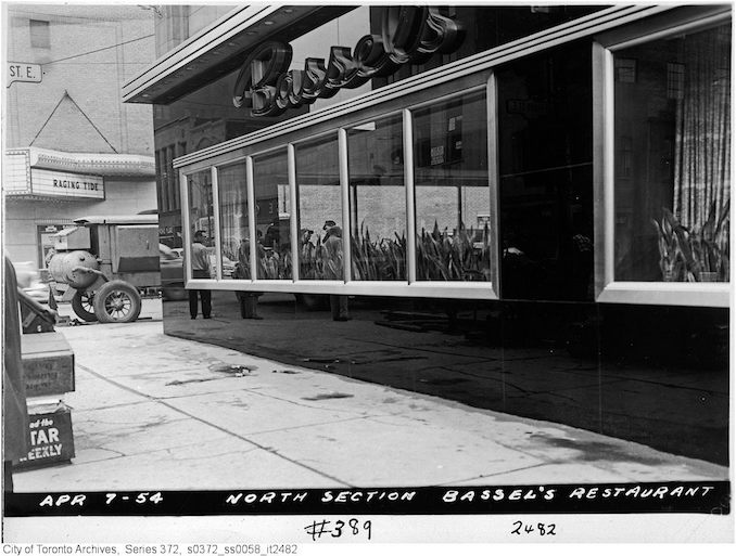 April 7, 1954 - 389 Yonge Street (Bassel's Restaurant)