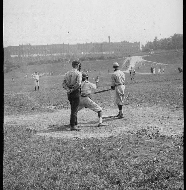 Baseball players, Riverdale Park - 193? vintage baseball photographs