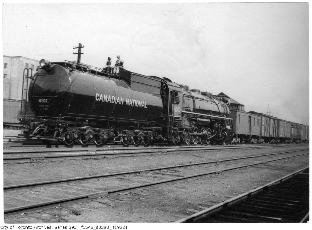 CNR new freight engine train - vintage train photographs