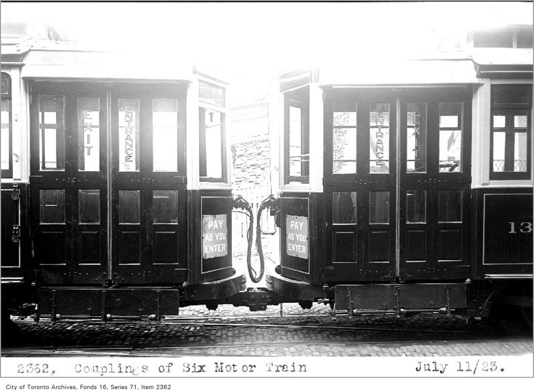 Coupling of six motor Train - July 11, 1923