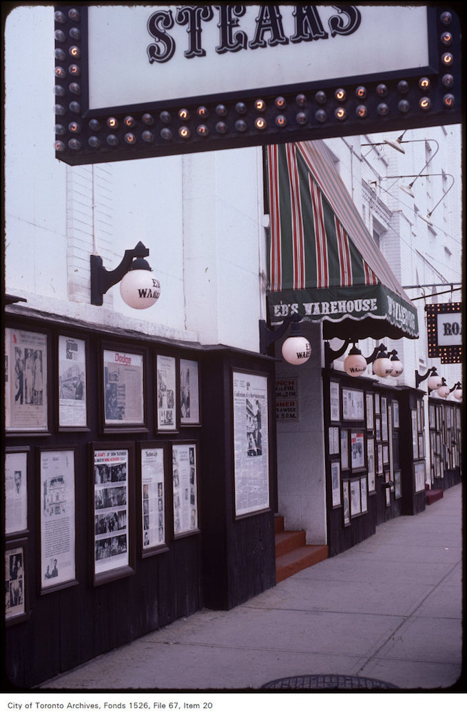 King St W - "Ed's Warehouse" restaurant - outside - oct. 9, 1981