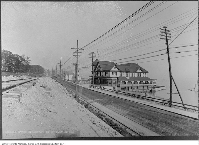 P.V. Meyer & Co. Restaurant, 1801 Queen Street West looking east - July 28, 1911 Old Photographs of Restaurants in Toronto