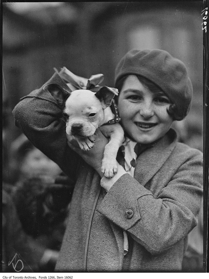Pets Parade, Buddy, Lenore Triller, age 13. - April 2, 1929 - Vintage Animal Photographs