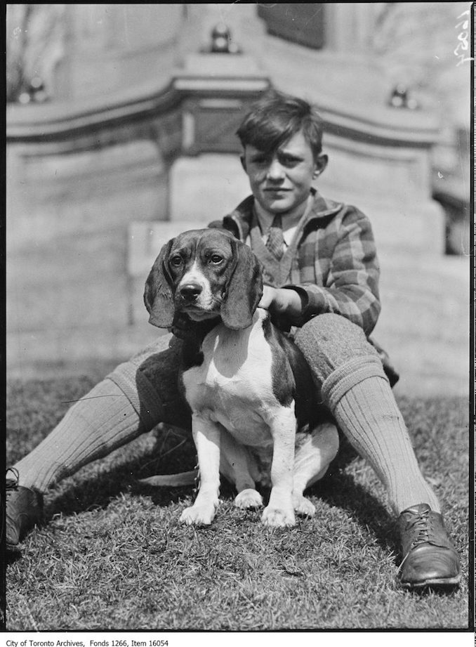 Pets Parade, Mickey, Charlie Ellis, age 13. - April 2, 1929 - Vintage Animal Photographs