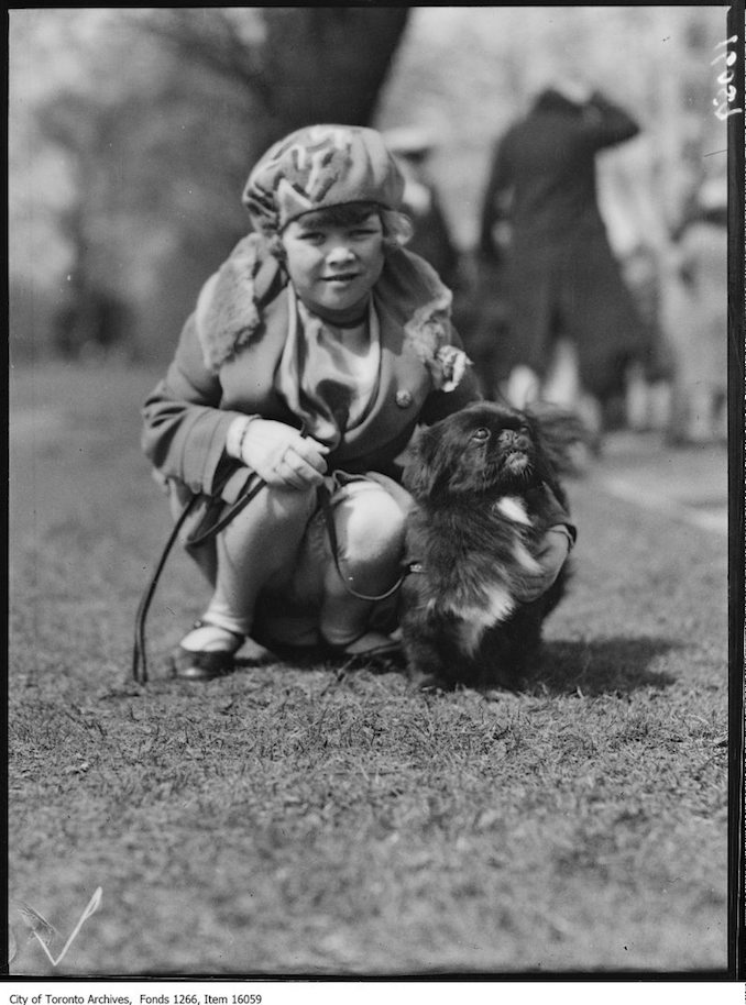 Pets Parade, [Son Hi], Joan [Lemon], age 6. - April 2, 1929 - Vintage Animal Photographs