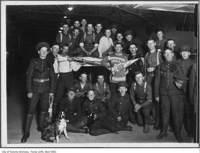 Soldiers at Camp Borden. - 1915 - Vintage Animal Photographs