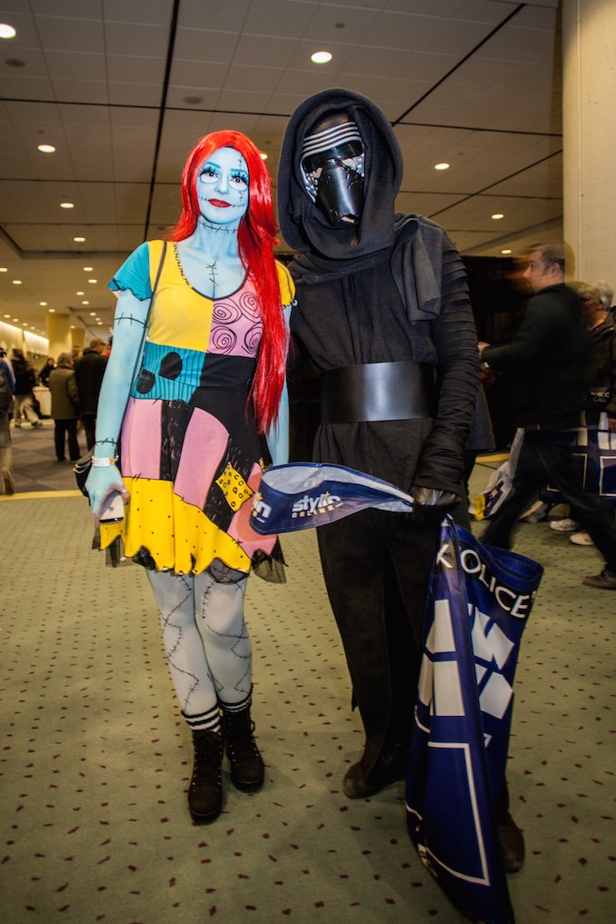 Tim Burton's Sally from Nightmare Before Christmas and Kylo Ren from The Force Awakens