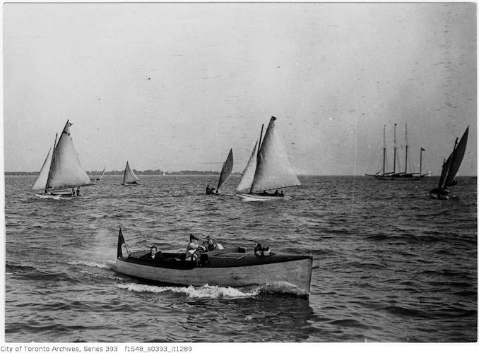 1914 - Sail boats and motor boats at Exhibition