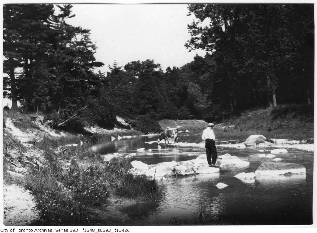 1916 - July 9 - Don Valley - Harold fishing - Vintage Fishing Photographs