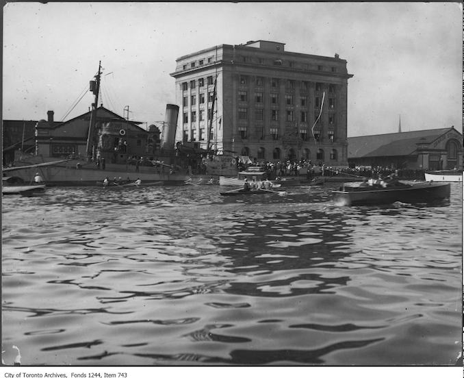 1917 - Toronto Harbour Commission building and submarine