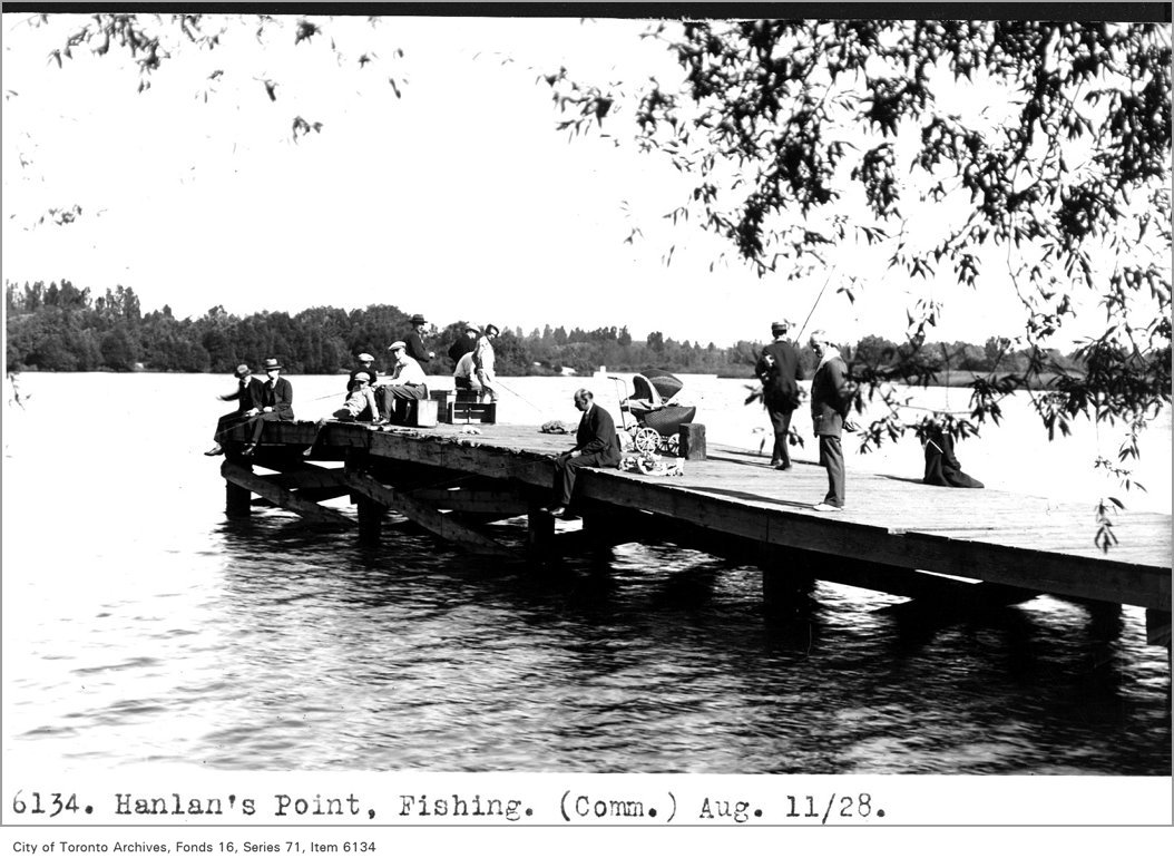 1928 - August 11 - Hanlan's Point, fishing, (Commercial Department) - Vintage Fishing Photographs