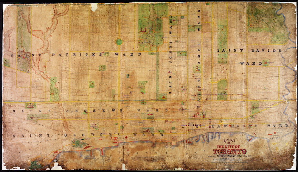 1862 - Plan of the City of Toronto, H.J. Browne