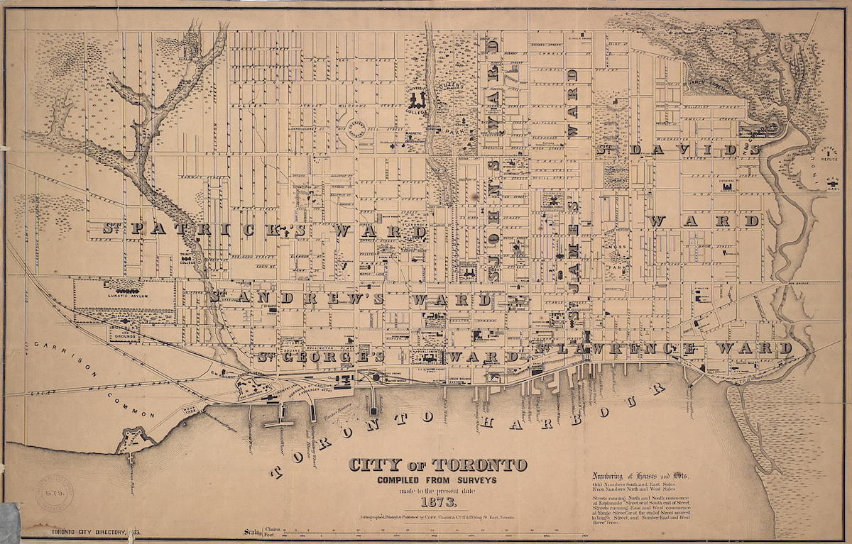 1873 - City of Toronto compiled from surveys made to the present date, 1873