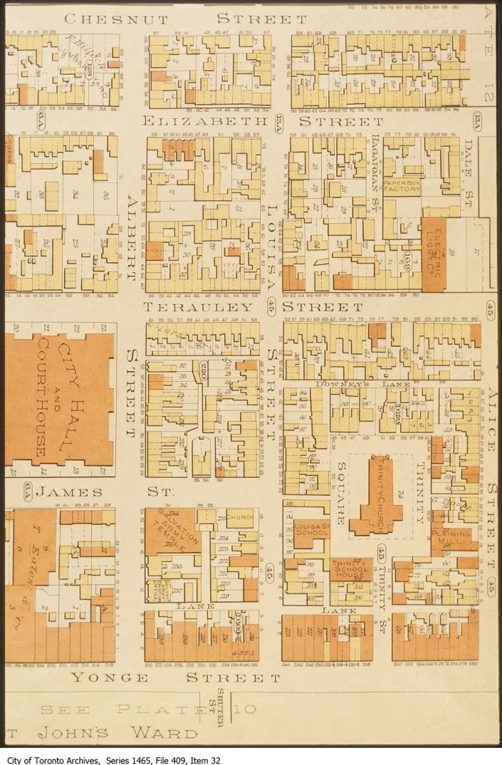 1900? - Goad's map of city hall area
