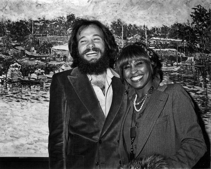 Here I am with Tina Turner, a fan and collector of mine, at the 1978 opening of one of my exhibits at Wally Findlay Galleries in Beverly Hills